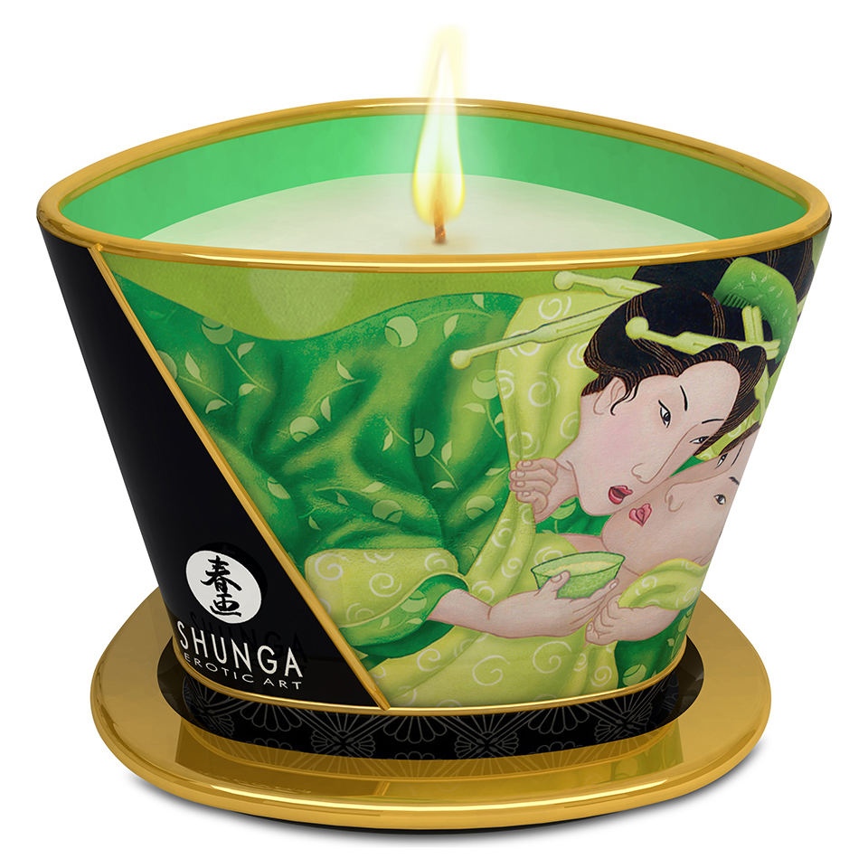 Shunga Massage Candle 170ml - Green Tea