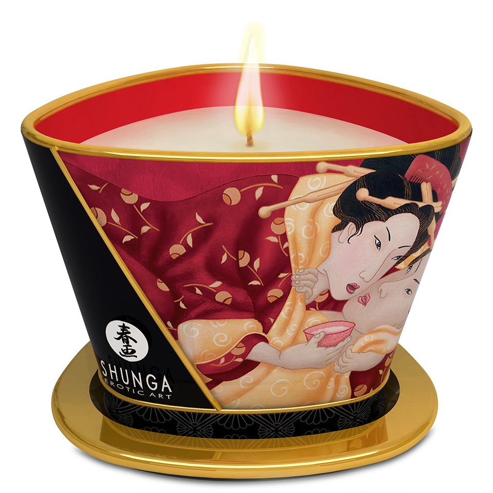 Shunga Massage Candle 170ml -Strawberry