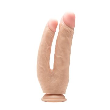 Realistische Dubbele Dildo 25.5 cm Huidskleur