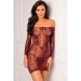 Tie Breaker Long Sleeve Dress - Bordeaux Rood