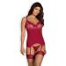 Rosalyne Korset Top & String - Rood